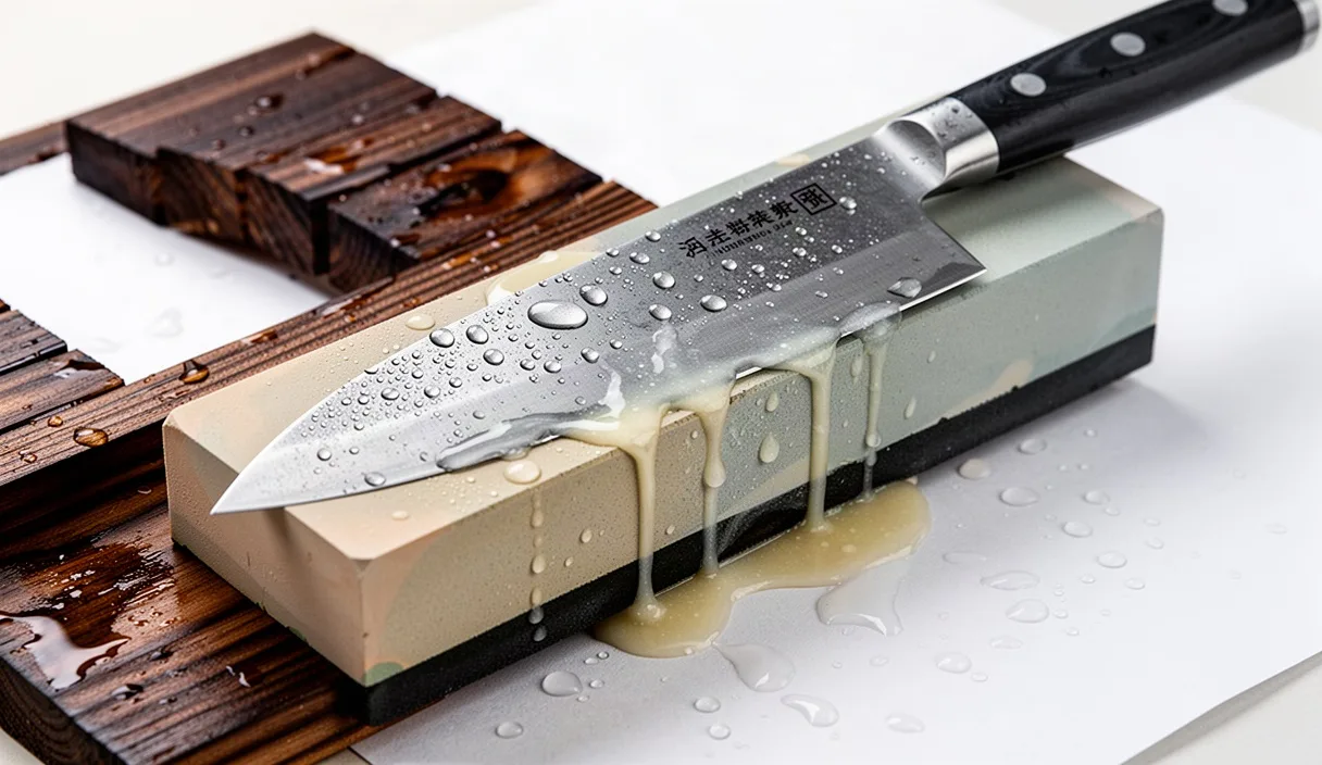 Honing Kitchen Knives on Water Stones by Hand
